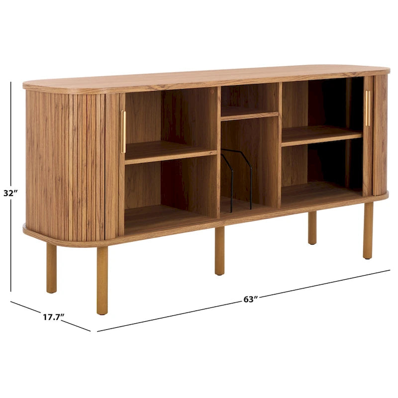 Buffet/Meuble TV Tealla 2 portes tambour SAFAVIEH Home. - 63Lx18Px32H