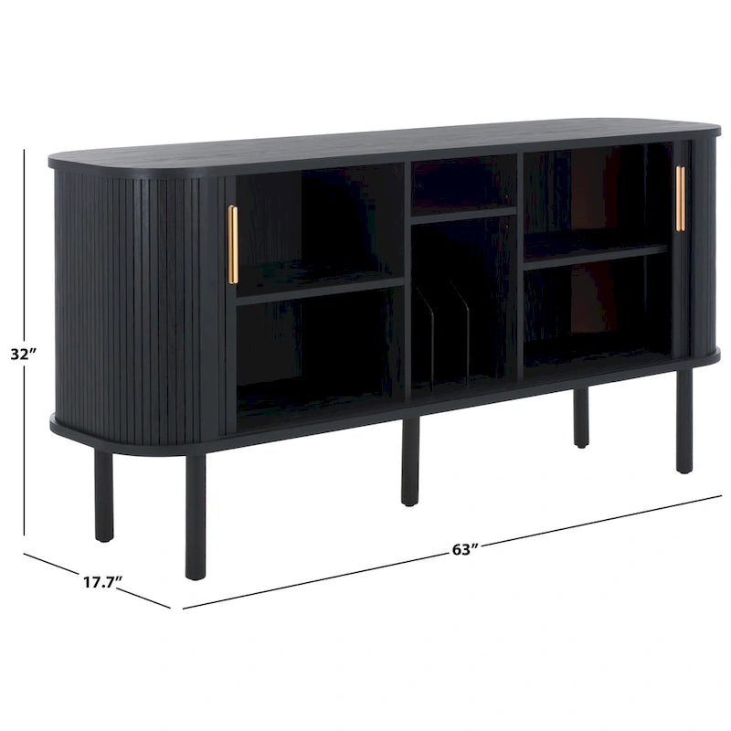 Buffet/Meuble TV Tealla 2 portes tambour SAFAVIEH Home. - 63Lx18Px32H