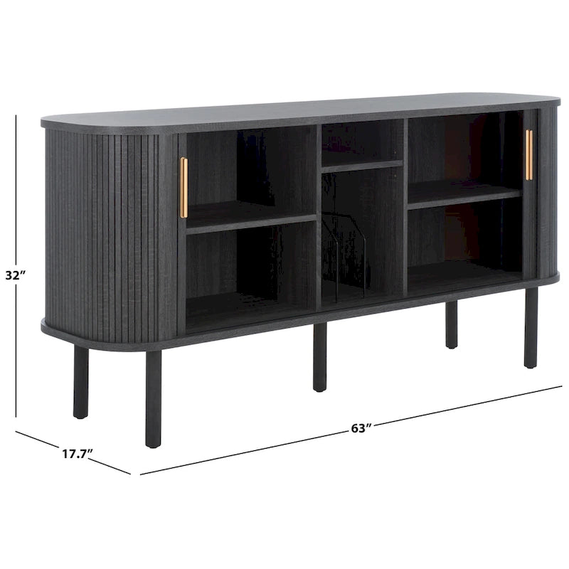 Buffet/Meuble TV Tealla 2 portes tambour SAFAVIEH Home. - 63Lx18Px32H