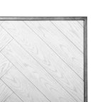 Lit Swids Modern Farmhouse Vintage Blanc avec cadre métallique