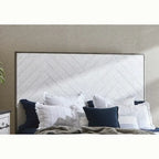 Lit Swids Modern Farmhouse Vintage Blanc avec cadre métallique