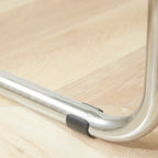 Chaise de salle à manger sans accoudoirs en métal simple, dossier plein jaune