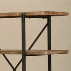 Étagère murale industrielle 4 niveaux en bois et métal