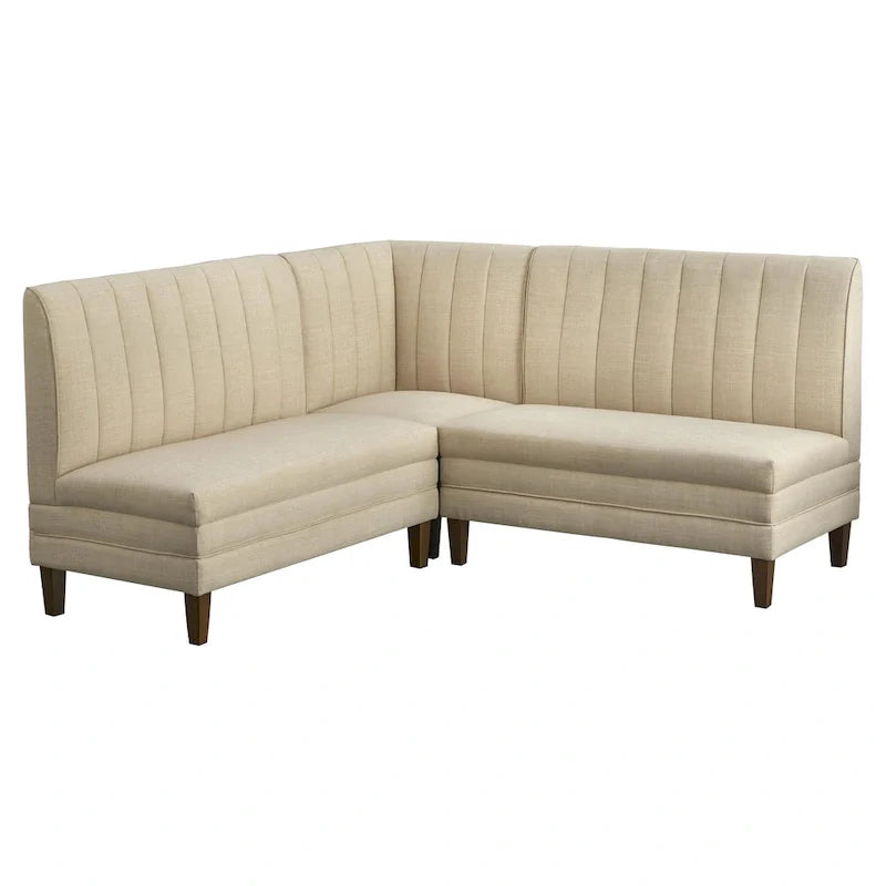 Ensemble banquette rembourrée à dossier cannelé 3 pièces Kerrington de Lifestorey