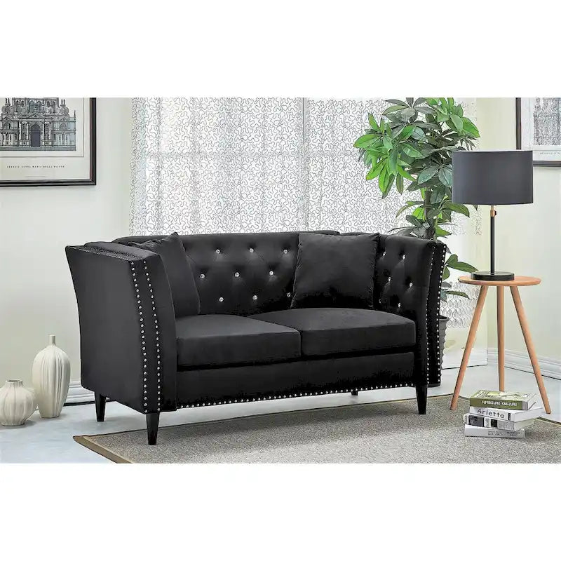 Causeuse en velours Gracewood Hollow Sukikim