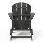 Chaise Adirondack pliante de patio d'extérieur tout temps résistante à la décoloration Polytrends Laguna