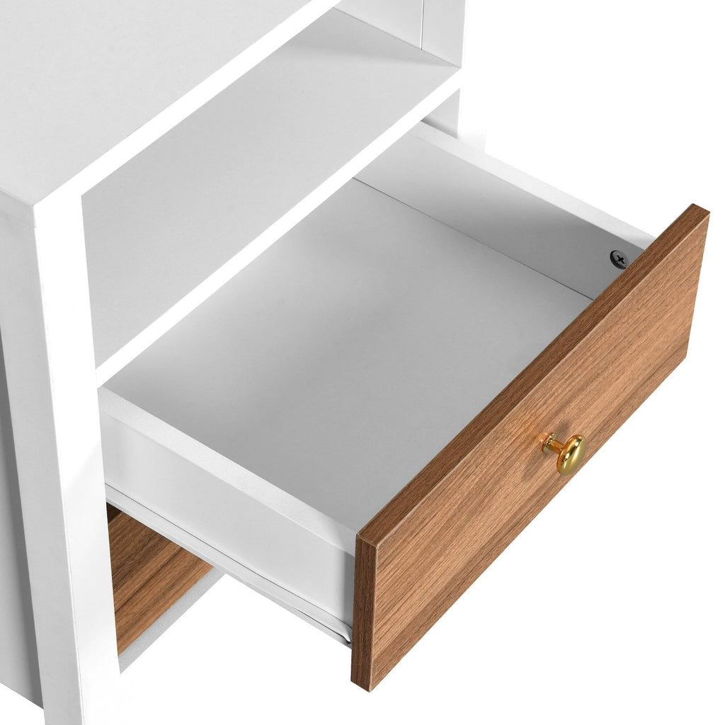 Tables de chevet lot de 2 avec station de recharge table d'appoint avec 2 tiroirs avec ports USB et prises de courant chevet de lit