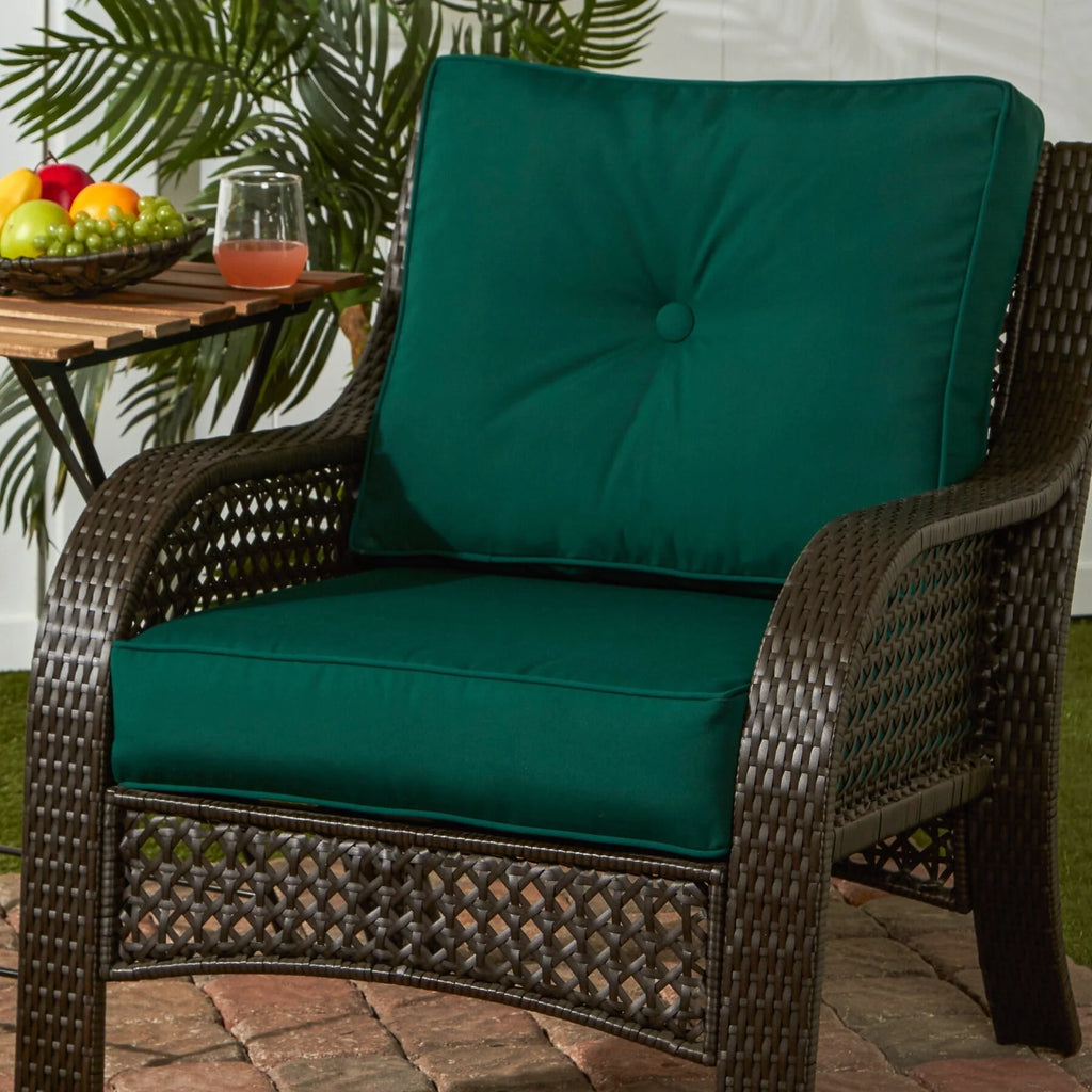 Ensemble de 2 coussins d'extérieur Sunbrella haut de gamme à assise profonde