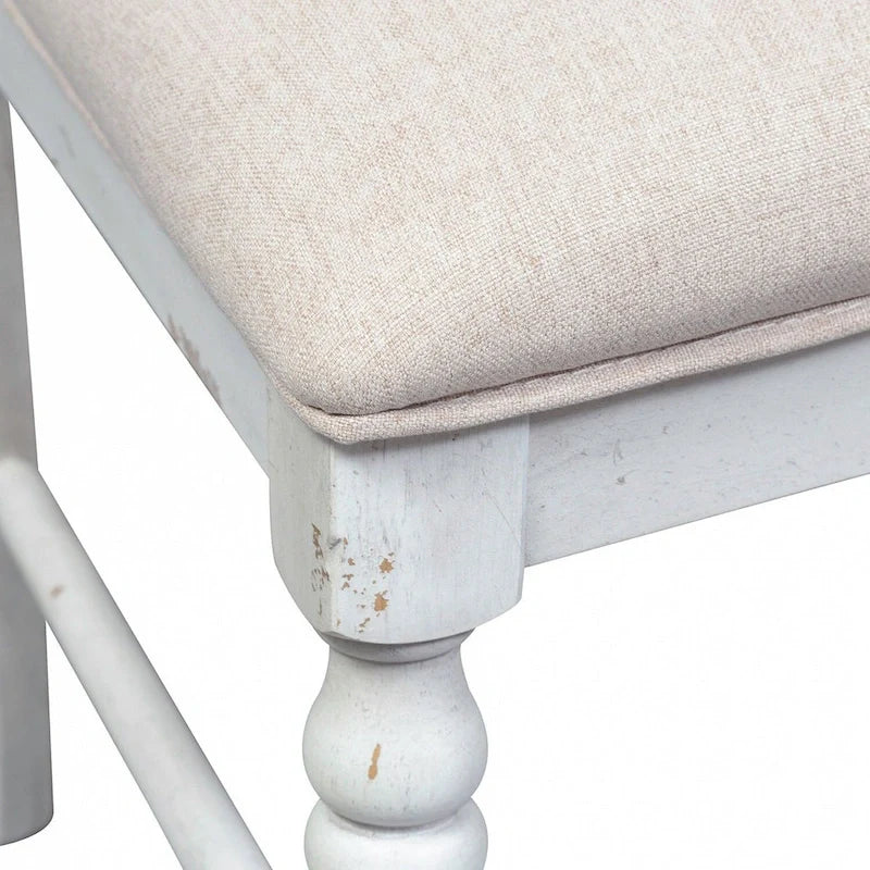 Chaise d'appoint à dossier à lattes Whitney Antique Linen (lot de 2)
