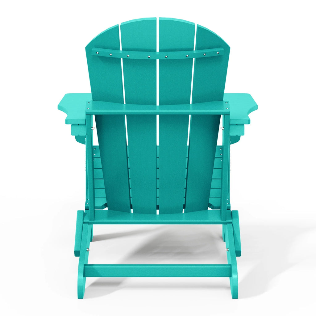 Chaise Adirondack pliante de patio d'extérieur tout temps résistante à la décoloration Polytrends Laguna