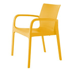 Chaise de salle à manger empilable avec accoudoirs Alissa, en résine, tout temps, lot de 2