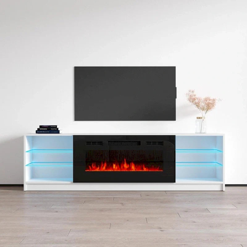 Meuble TV électrique Strick & Bolton Amsden avec cheminée
