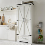Armoire de rangement de cuisine de ferme, meubles de rangement en bois