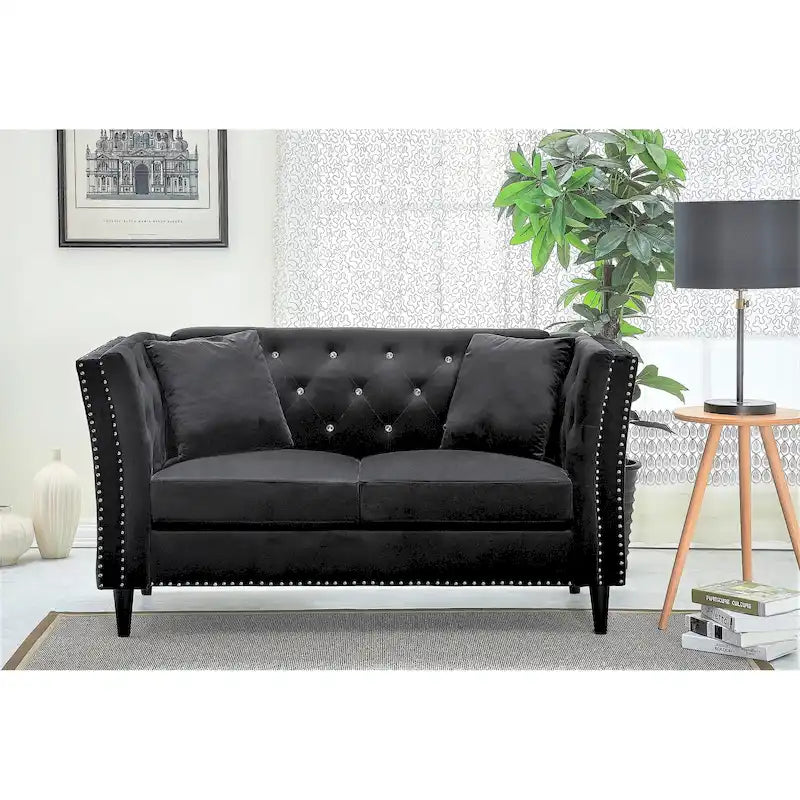 Causeuse en velours Gracewood Hollow Sukikim