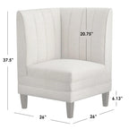Ensemble banquette rembourrée à dossier cannelé 3 pièces Kerrington de Lifestorey