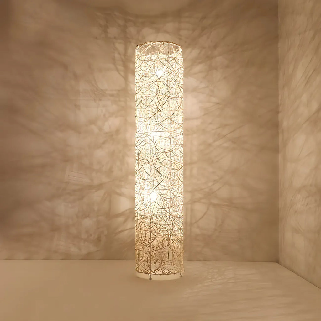 Lampadaire tressé LED à brancher pour salon