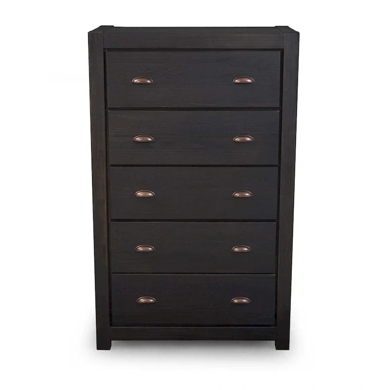 Commode 5 tiroirs en bois massif Montauk de Grain Wood Furniture