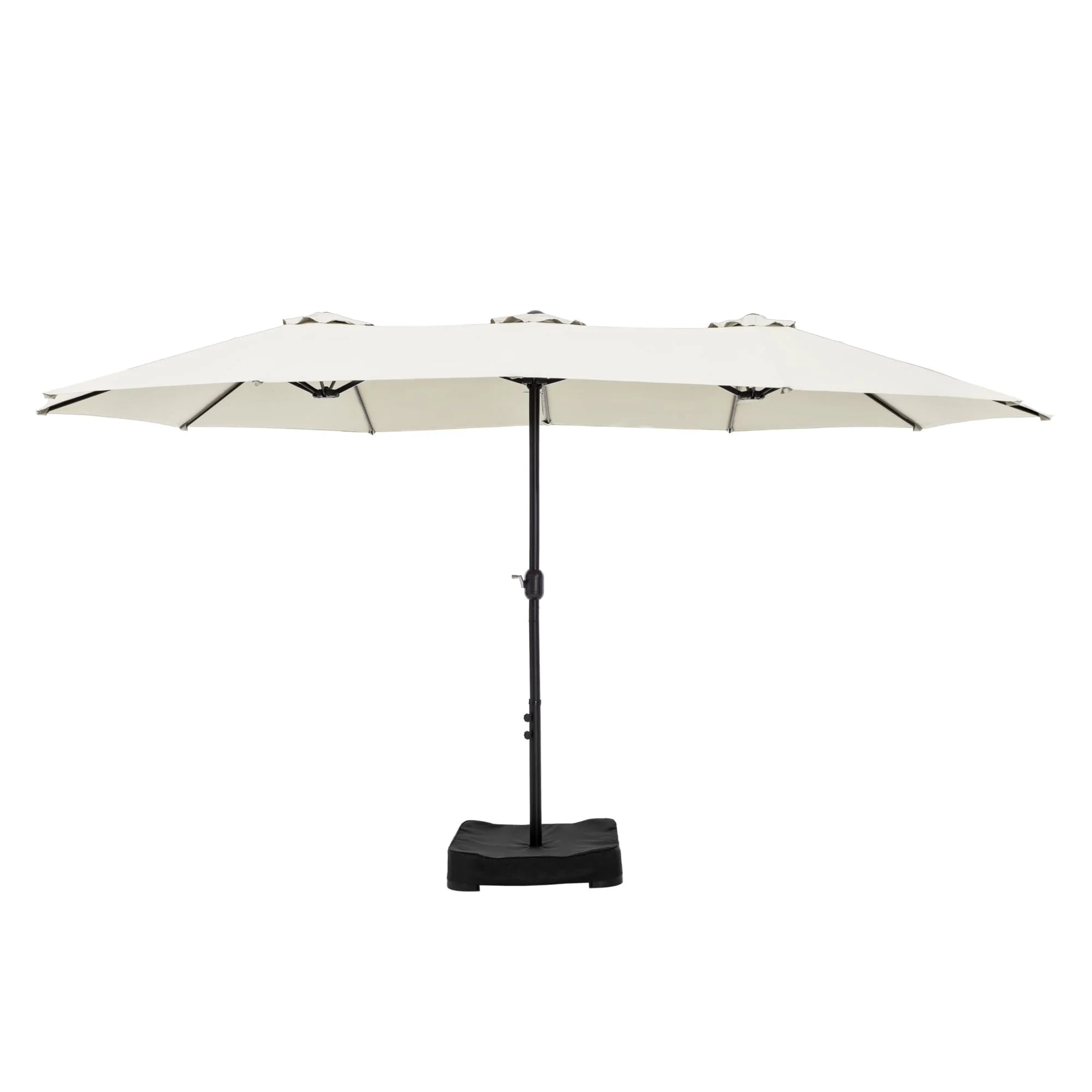 MAISON ARTS Parasol double de 4,5 m pour terrasse, grande taille, avec pied inclus