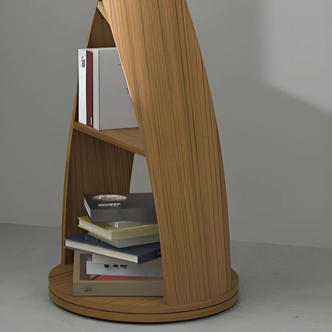 Bibliothèque verticale contemporaine en bois 5 niveaux Hourglass