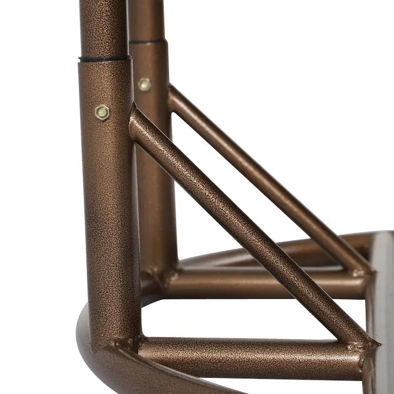 LeisureMod Fauteuil suspendu œuf 2 places avec support - Balançoire hamac de patio en rotin osier intérieur/extérieur avec coussins