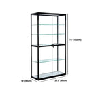 Vitrine contemporaine rectangulaire en verre noir