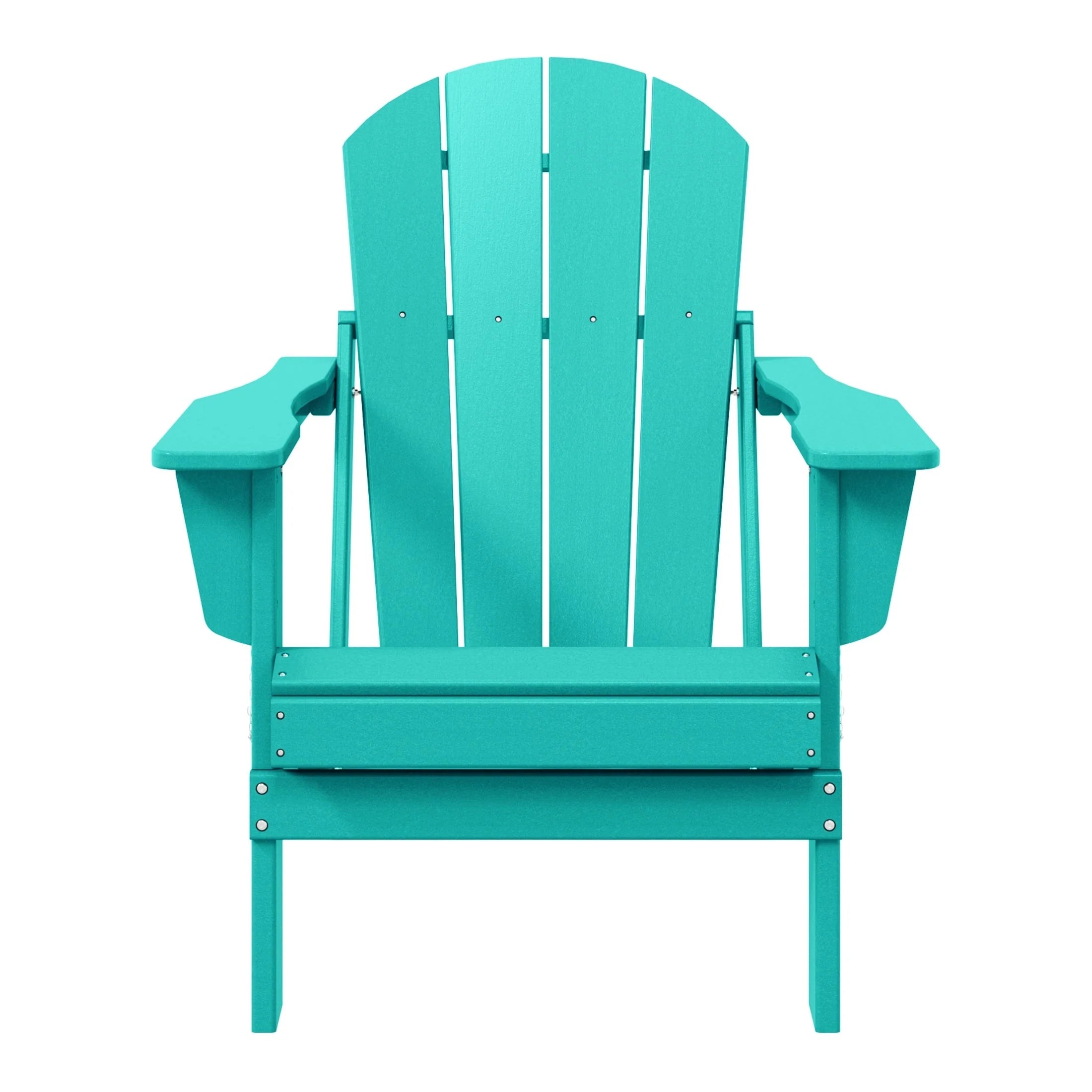 Chaise Adirondack pliante de patio d'extérieur tout temps résistante à la décoloration Polytrends Laguna