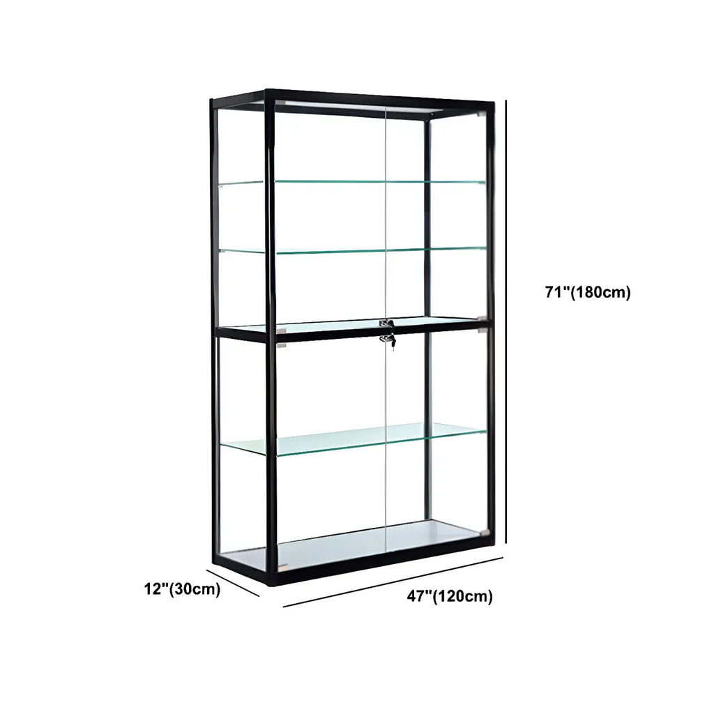 Vitrine contemporaine rectangulaire en verre noir