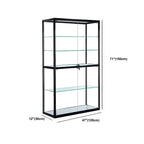 Vitrine contemporaine rectangulaire en verre noir