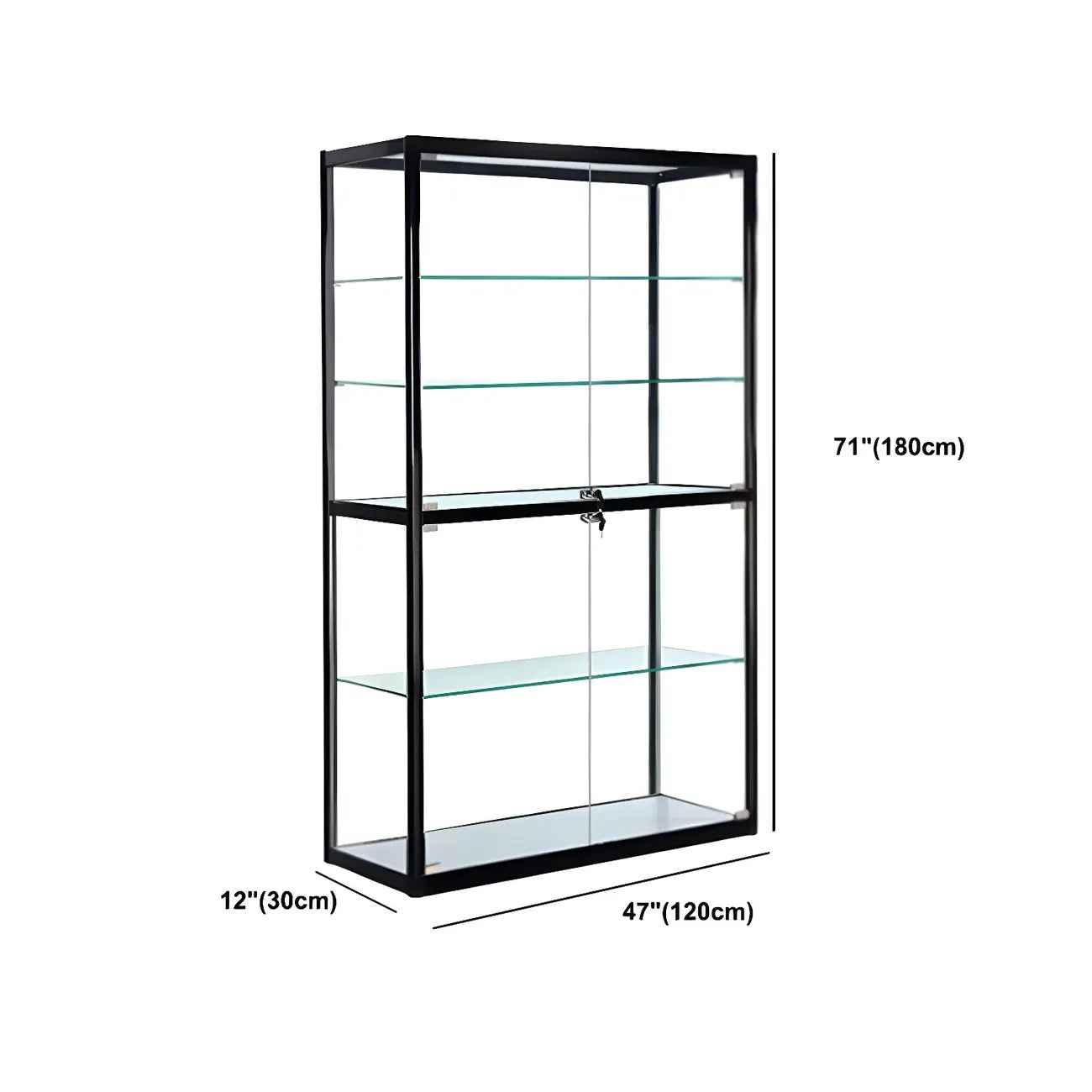 Vitrine contemporaine rectangulaire en verre noir