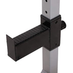 Soozier Rack à squat/banc de musculation en acier 2 pièces réglable en hauteur - N/A