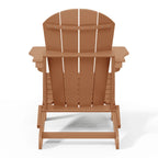 Chaise Adirondack pliante de patio d'extérieur tout temps résistante à la décoloration Polytrends Laguna