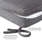 Ensemble de 2 coussins d'extérieur Sunbrella haut de gamme à assise profonde