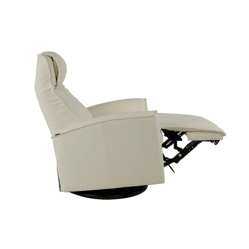 Fauteuil Fjords Urban en cuir avec balancier et repose-pieds intégré
