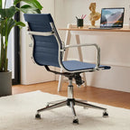 LUXMOD Chaise de Bureau à Domicile Côtelée Fauteuil de Bureau