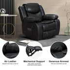 Fauteuil inclinable en cuir, large, durable, avec massage et chauffage
