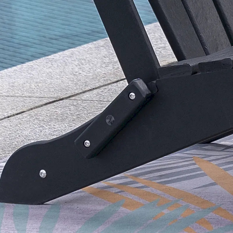Chaise Adirondack pliable d'extérieur avec porte-gobelet