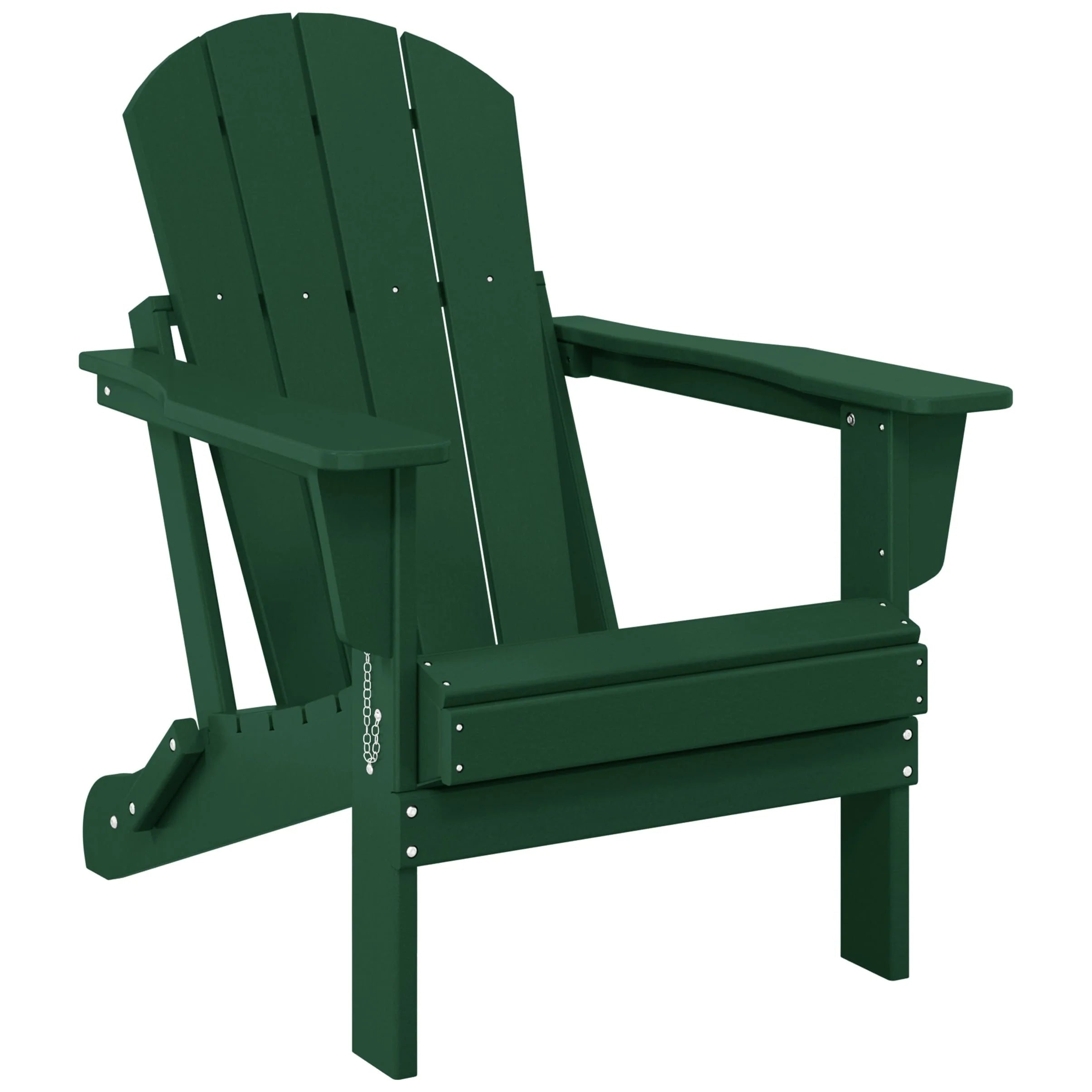 Chaise Adirondack pliante de patio d'extérieur tout temps résistante à la décoloration Polytrends Laguna