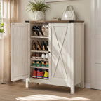 Moasis Meuble de rangement pour chaussures à 5 niveaux et 20 paires avec portes doubles pour entrée