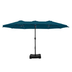 MAISON ARTS Parasol double de 4,5 m pour terrasse, grande taille, avec pied inclus