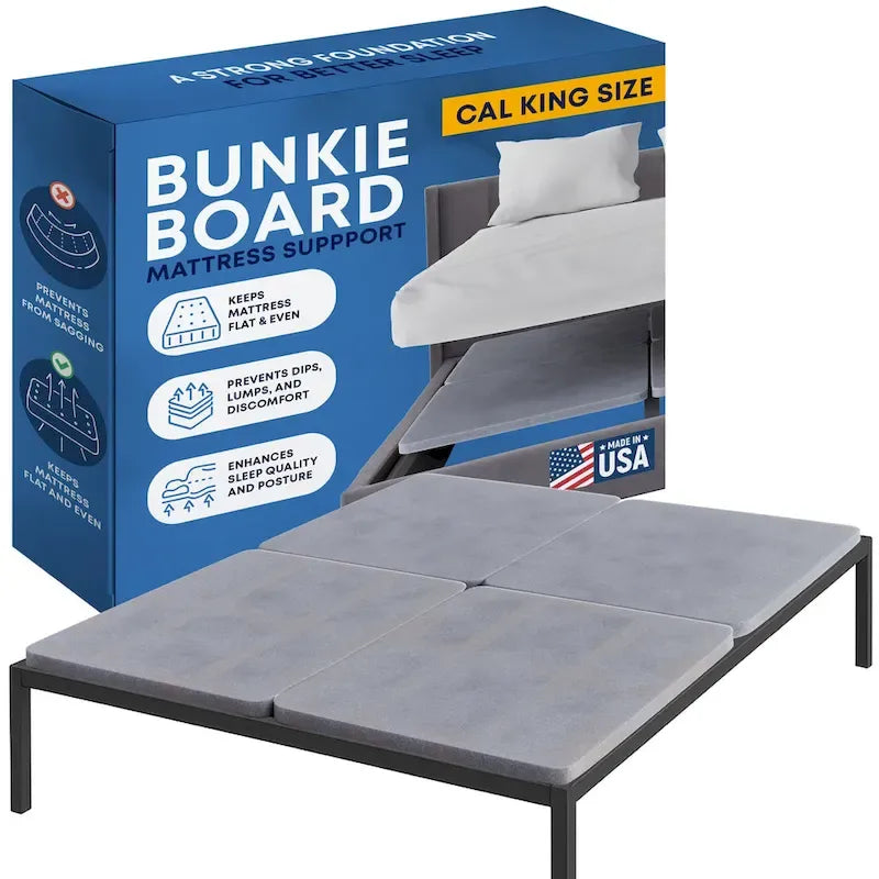 1.5 Planche Bunkie en bois fendu, entièrement assemblée, housse de ventilation en tissu - Remplace les lattes en bois ou le sommier tapissier pour les cadres de lit