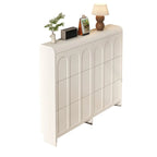 Meuble de rangement pour chaussures en bois blanc à 3 niveaux et à façade abattante Slim