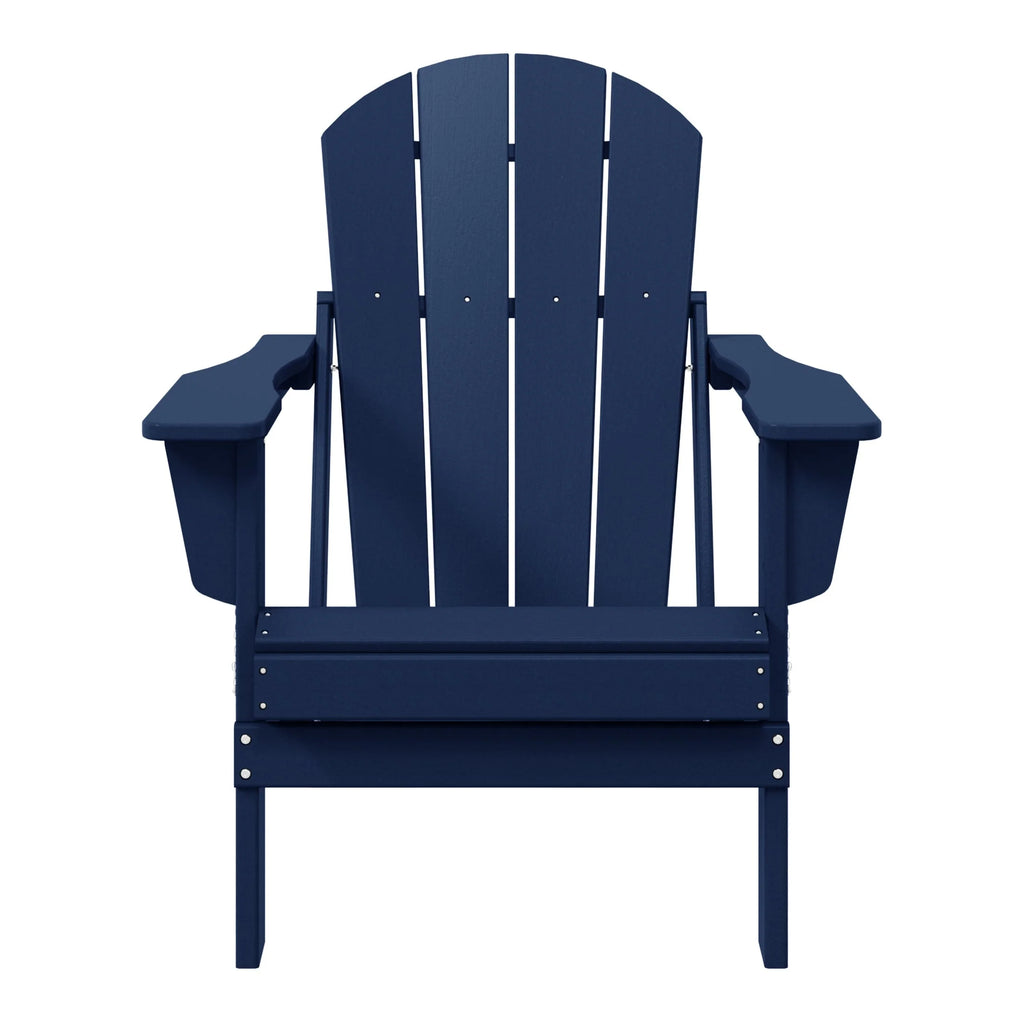 Chaise Adirondack pliante de patio d'extérieur tout temps résistante à la décoloration Polytrends Laguna