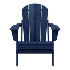 Chaise Adirondack pliante de patio d'extérieur tout temps résistante à la décoloration Polytrends Laguna