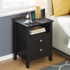 Tables de chevet lot de 2 avec station de recharge table d'appoint avec 2 tiroirs avec ports USB et prises de courant chevet de lit