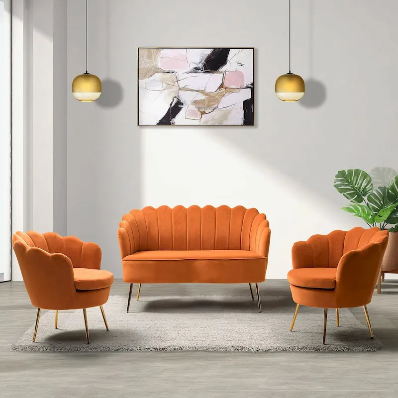 Ensemble de salon 3 pièces Xabier 132 cm par HULALA HOME