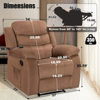 Fauteuil inclinable moelleux avec fonction massage et chauffage