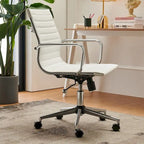 LUXMOD Chaise de Bureau à Domicile Côtelée Fauteuil de Bureau