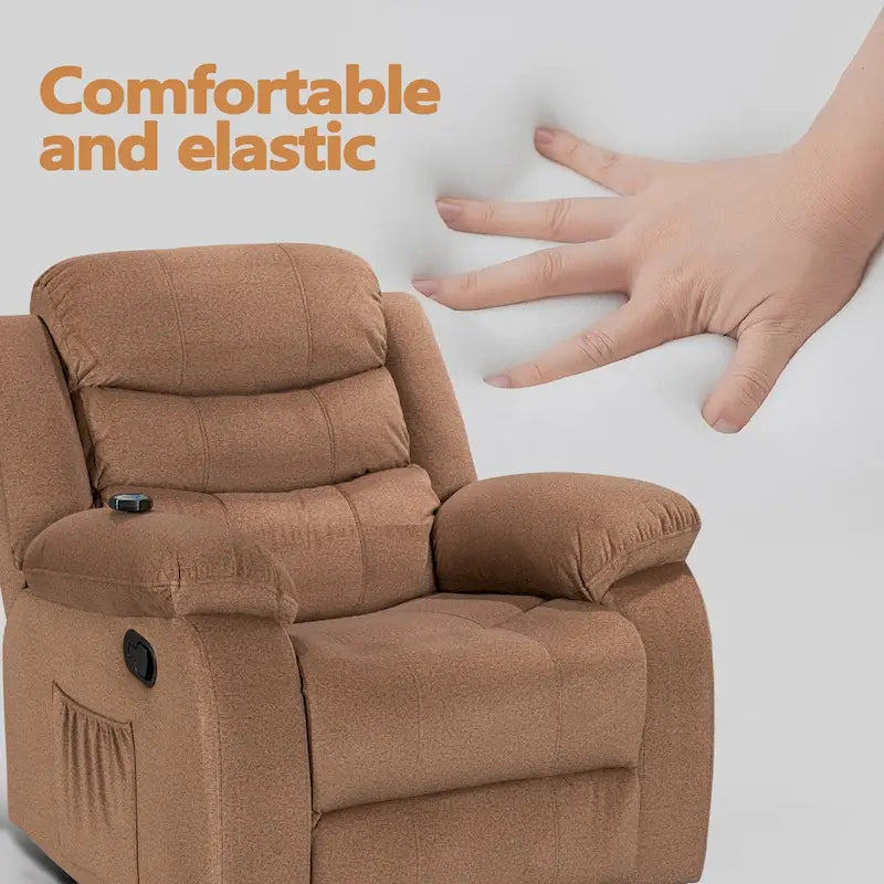 Fauteuil inclinable moelleux avec fonction massage et chauffage