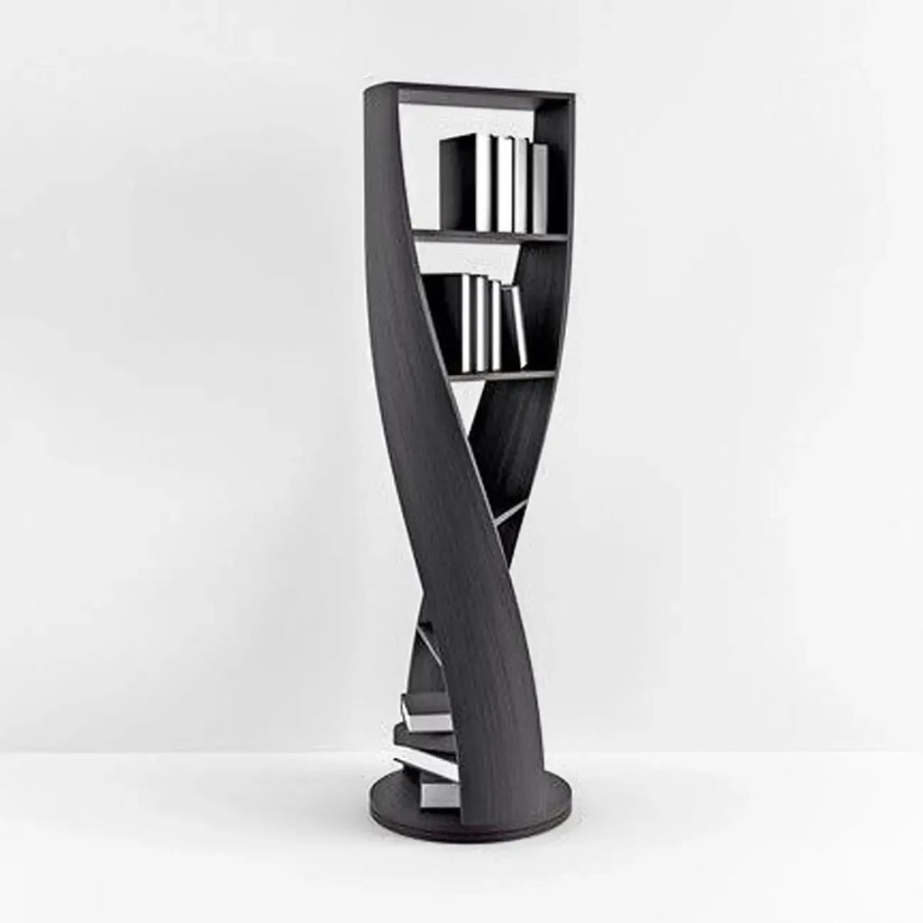 Bibliothèque verticale contemporaine en bois 5 niveaux Hourglass