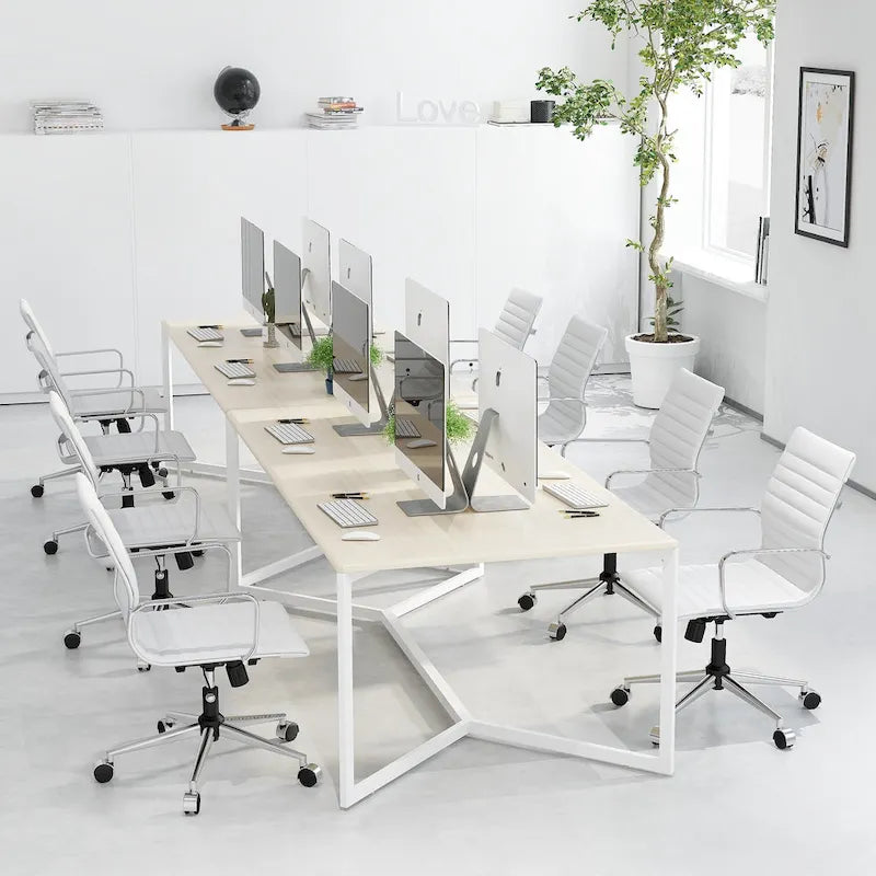 LUXMOD Chaise de Bureau à Domicile Côtelée Fauteuil de Bureau